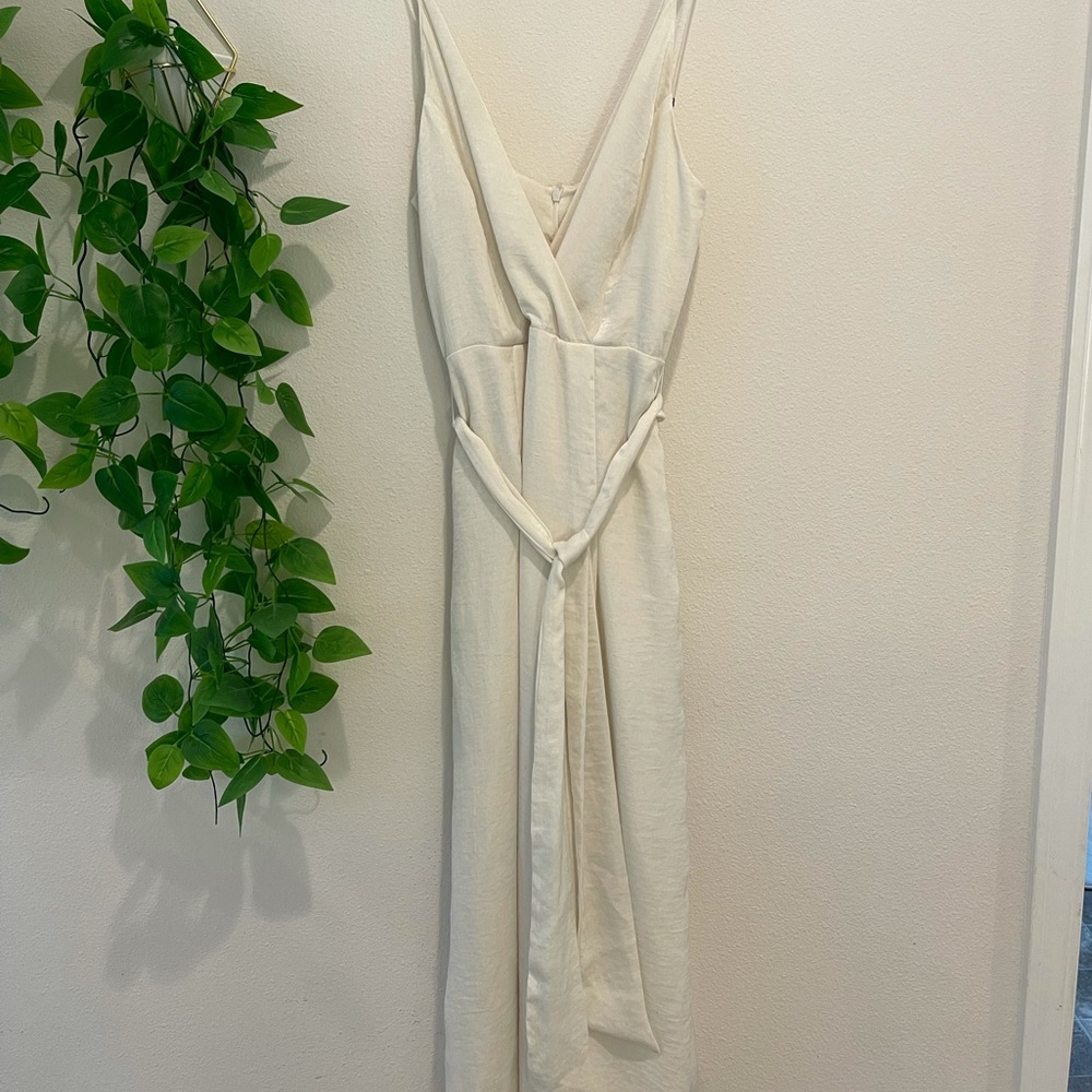 Satin white Jumpsuit